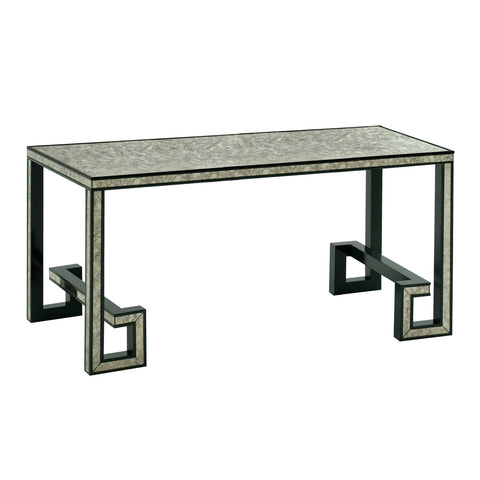 Greek Key Mirrored Console Table